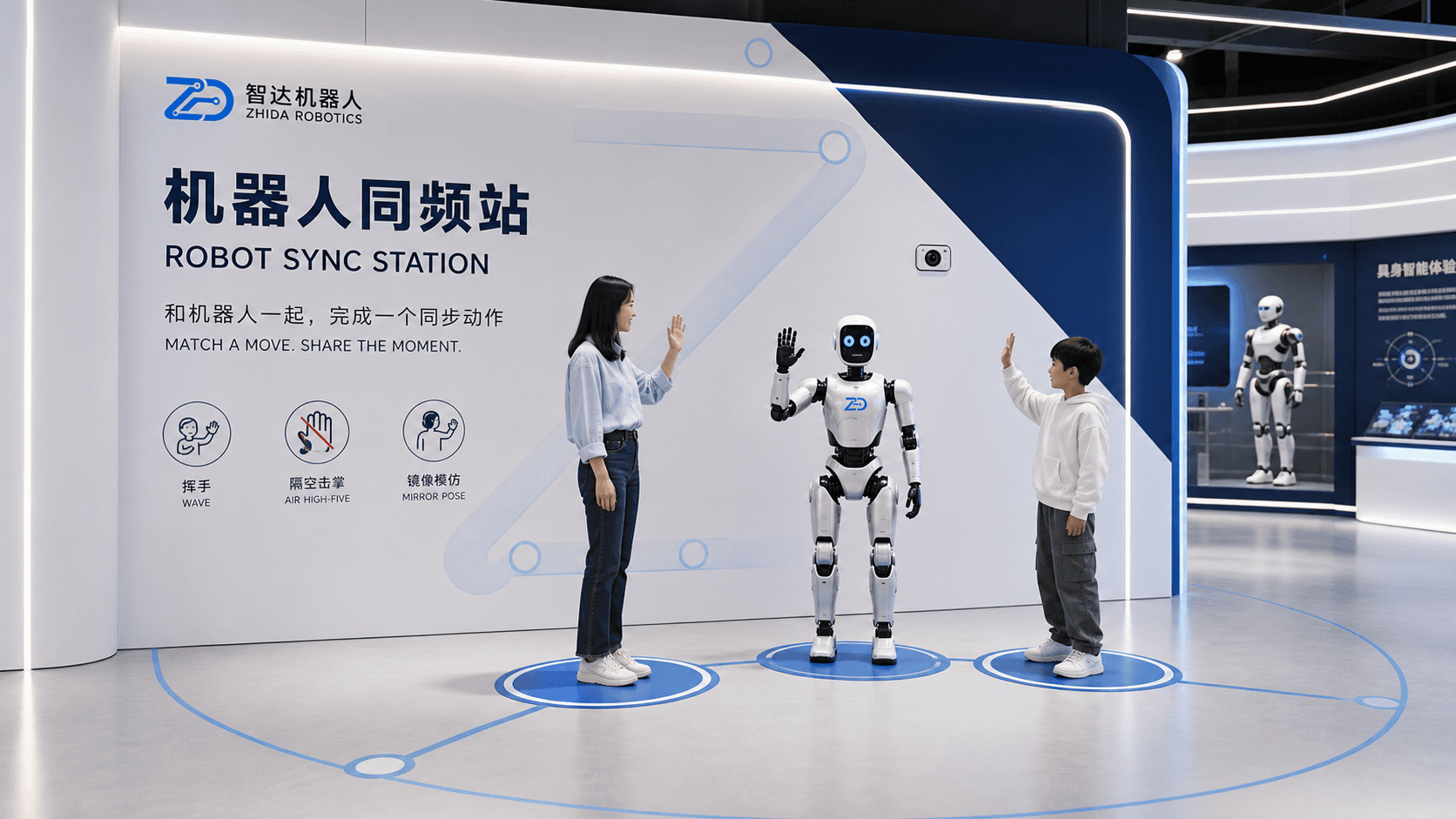 机器人同频站:和机器人一起,完成一个同步动作