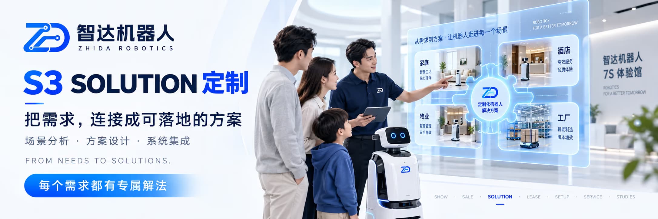 智达机器人 7S 服务横幅:S3 定制 Solution