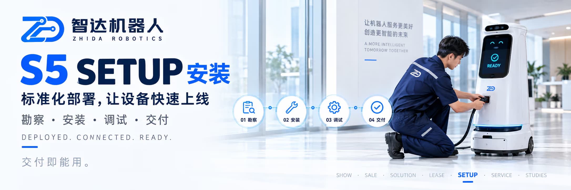 智达机器人 7S 服务横幅:S5 安装 Setup