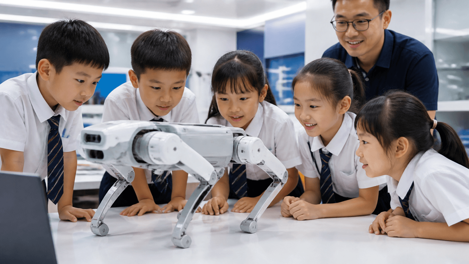 场景示意:首期研学营招募:让孩子从看懂机器人到动手组装